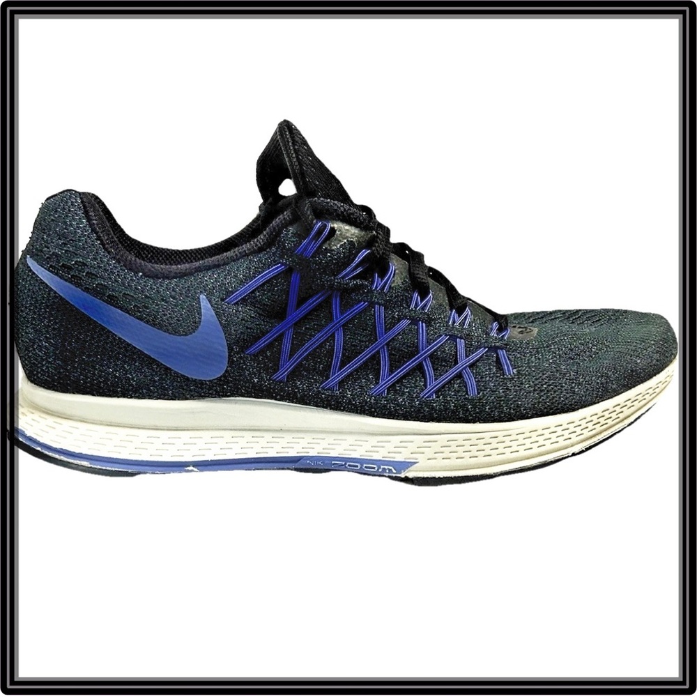 Nike Air Zoom Pegasus 32 749344-004 Womens 10 Black Blue Running Shoes Sneakers